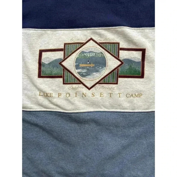 Vintage 80s 90s Limited Edition Lake Poinsett Camp SD Colorblock Crewneck XL - Picture 5 of 13